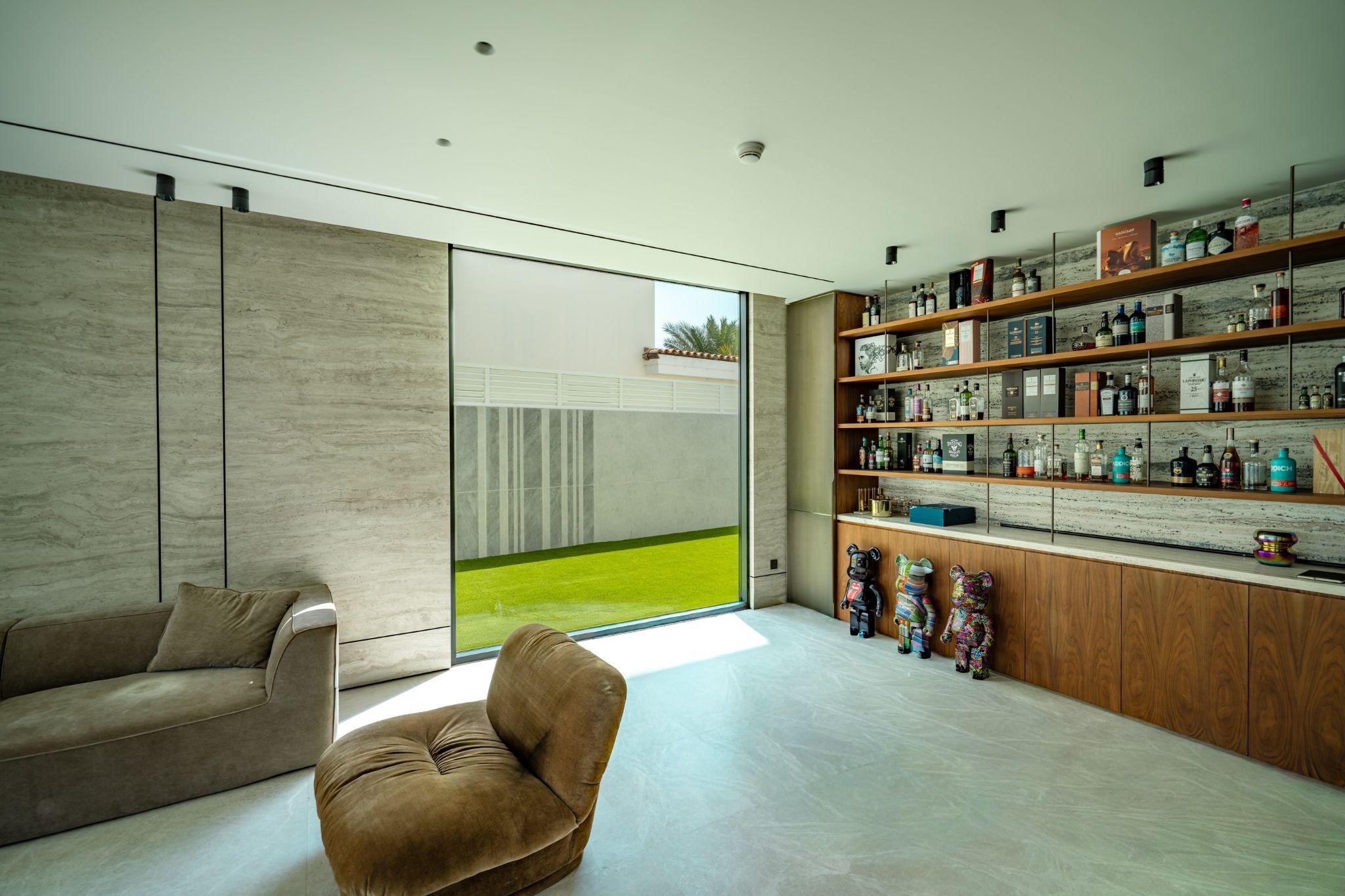 Contemporary window installation in luxury villa